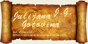Julijana Gotovina vizit kartica
